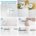 thumbnail image 4 of No Hook Shower Curtain, Farmhouse Sunflower Shower Curtains for Bathroom with See Through Top Window, Vintage Summer Botanical Waterproof & Washable Bath Curtain 60"x72", 4 of 9