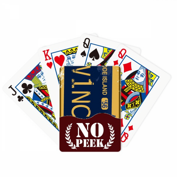 Licence Plate USA American Car Number Peek Poker Playing Card Private Game