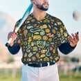 thumbnail image 6 of Daiia Colorful Hippie Mens Baseball Jersey Button Down Shirts Short Sleeve Sports Uniforms-XX-Large, 6 of 9