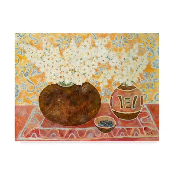 Trademark Fine Art 'Chinese Pots And Stocks' Canvas Art by Lorraine Platt