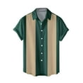 thumbnail image 1 of Playeras Algodon Para Hombre, Camiseta Informal De Verano A La Moda Para Playa, Con Estampado Digital 3D, Solapa, Botones, Manga Corta, 104, 1 of 4