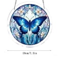 thumbnail image 2 of Acrylic Puzzles Suncatcher Window Hanging, 7.4 Inch Animals Sun Catcher Acrylic Puzzles Garden Decoration for Women Men Mom Birthday Gift Home Decor (Blue Butterfly), 2 of 5