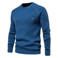 thumbnail image 2 of Suéter de algodón nuevo de otoño e invierno para hombre, suéter a cuadros con base de color sólido para hombre, 2 of 6