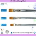 thumbnail image 4 of zem brush golden taklon wash brush set sizes 1/2", 3/4", 1", 4 of 5