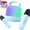 Blue, variant on Mini Karaoke Machine, Karaoke Machine for Kids Toys, Portable Bluetooth Speaker Mini Karaoke Machine with 2 Wireless Microphones, Karaoke Gifts for Adults Kids Birthday Home Party (Pink)