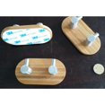 thumbnail image 3 of Gancho doble NQ de tres filas de madera de bambú de acero inoxidable, 3 of 4