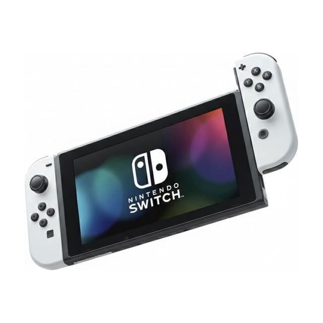 Nintendo Switch 32GB Gaming Console with White Joy-Cons (Refurbished)