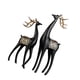 thumbnail image 3 of 2 piezas de esculturas de ciervos, adornos de mesa, figuras decorativas coleccionables para Negro, 3 of 9