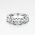 thumbnail image 2 of Eclet Jewels 2.4 Ct Round Brilliant Cut Lab Created Diamond Ring - 14K White Gold Plated Ring - Wedding Diamond Ring for Women's - Anniversary Five Stone Ring for Gift - Causal Stacking Ring, 2 of 8