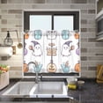 thumbnail image 4 of Yayeee Kitchen Curtains Tier Pair Light Filtering 27"x36" Rod Pocket Short Cafe Window Panel, White Halloween Ghost, 4 of 7