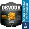 (10 Pack) Devour Sharp Cheddar Mac & Cheese with Bacon, 4 oz Tray