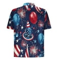 thumbnail image 4 of Aobny Mens Tees Oversized Patriotic Fourth of July Polos Collared Short Sleeve Big & Tall Beach Shirts for Men,Red,4XL, 4 of 5