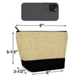 thumbnail image 2 of Muka 6 Pack Two Tone Linen Makeup Bag, Blank DIY Craft Bag, 9 x 5-1/2 x 3-1/2 Inch, 2 of 7