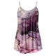 thumbnail image 2 of Workout Tank Tops Mujer Camiseta de manga corta con cremallera de algodón de imitación estampada para mujeres europeas y de verano, Top informal con cuello en V (Purple, S), 2 of 4