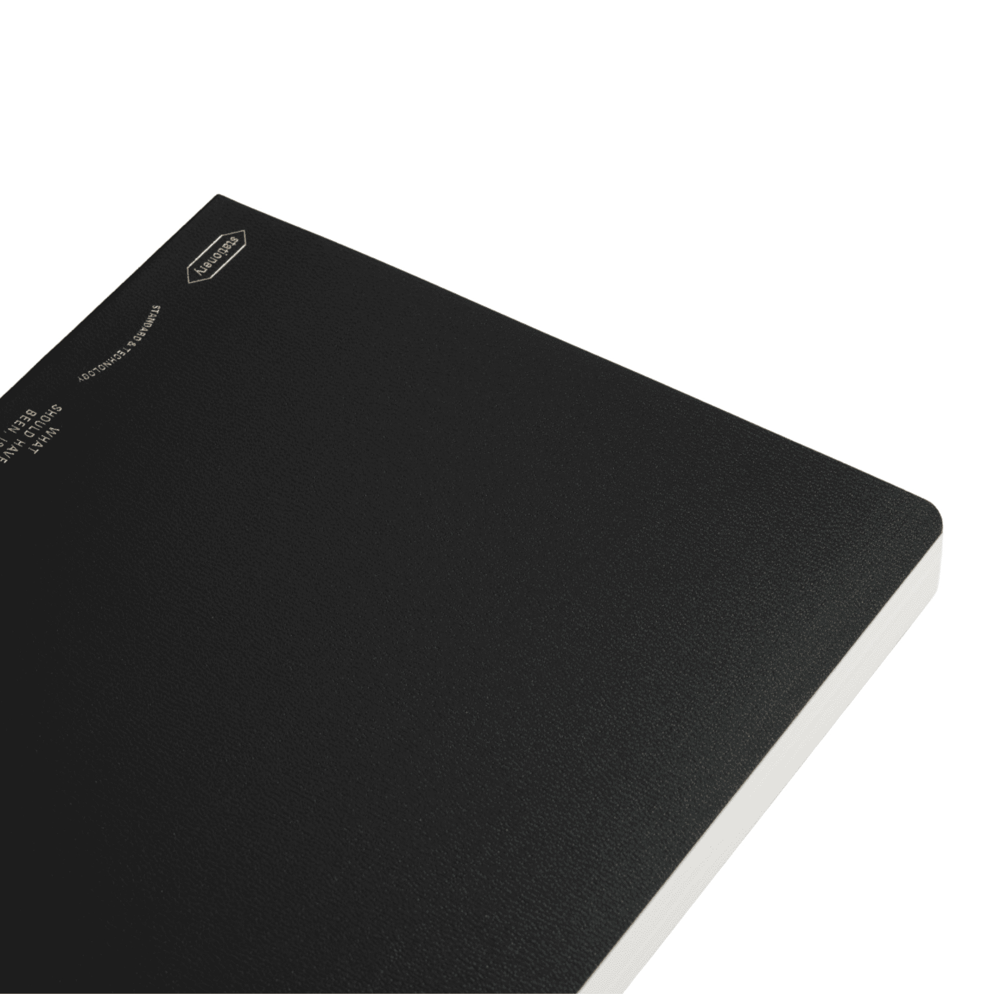 Stalogy Plain Notebook: 5.8 in. x 8-1/4 in. (Black) A5 half year notebook