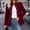 Wine, variant on WIZUTIZ Women's Double Breasted Blazer Coat Stand Collar Long Sleeve Solid Color Winter