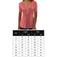 thumbnail image 2 of Camisas De Mujer Camiseta con botones de primavera y verano, camisetas con estampado de puntos a rayas para mujer, tallas grandes (rojo S) Ygjytge para Mujer Rojo T S, 2 of 7