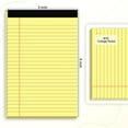 thumbnail image 2 of 6-pack of small notebooks, 5x8 inches, college standard lined, legal paper, 6-pack, for study use, with writing pad on the back, 5x8 inches, legal paper, perforated, narrow spacing, 2 of 7