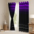thumbnail image 3 of jejeloiu Stripes Lines Geometric Curtains Pack of 2 (42x84 Each),Minimalist Desgin Curtains Blackout,Purple Black Bedroom Curtains For Adults,Ultra Soft Home Decor, 3 of 6