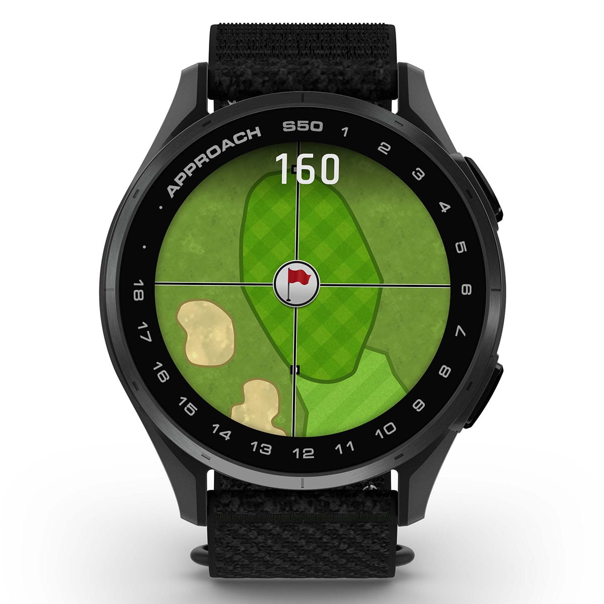 Garmin Approach S50 (Slate/Black) Golf GPS Smartwatch Bundle with PlayBetter Screen Protectors, Wall Adapter & Hard Case