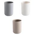thumbnail image 1 of Vaso de baño, soporte para cepillo de dientes, juego de 3, plástico apto para uso alimentario, absolutamente irrompible (blanco, gris, marrón), 1 of 6