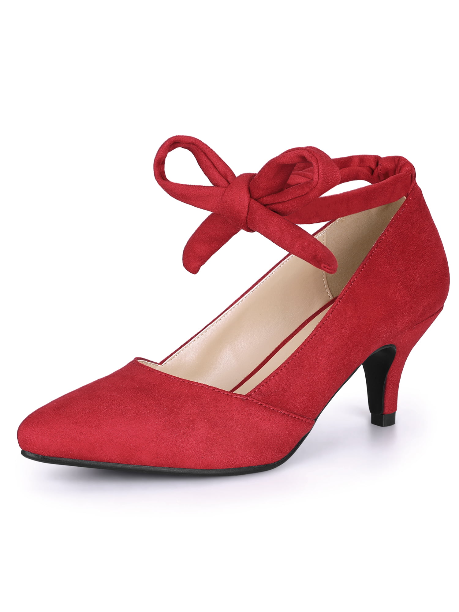kitten heel red shoes