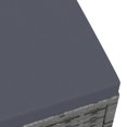 thumbnail image 3 of vidaXL Garden Footstool with Cushion Grey Poly Rattan, 3 of 4
