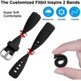 thumbnail image 5 of Compatible con Fitbit Inspire 2 bandas, paquete de 4 para hombres y mujeres, banda de silicona impermeable, accesorio de correa deportiva ajustable para Inspire 2, pequeño negro/azul, 5 of 5
