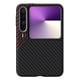 thumbnail image 2 of ABEEL For Huawei Pura X Case Carbon Fiber Texture Phone Back Cover with Metal Buttons - Black, 2 of 5