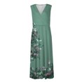 thumbnail image 3 of WILLBEST Vestidos de Algodon para Mujer, Vestidos Cómodos, Vestido de Trabajo sin Mangas, Manga Corta, Estampado, Cuello En V, Vestido de Moda para Mujer, Vestido Largo Grande​​, 3 of 3