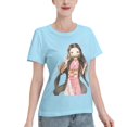 thumbnail image 2 of Women's Basic Short Sleeve T-Shirt Demon Slayer Blade Nidouzi, 2 of 6