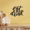 thumbnail image 3 of Wooden Wall Art for Home Decoration | Eat & Drink | Black, 3 of 9