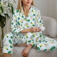 thumbnail image 6 of Lsque Pineapple Pattern Long Sleeve Pajama Set for Women - Soft 2-Piece Sleepwear and Loungewear Set with Pockets, Comfy Nightwear-Large, 6 of 7