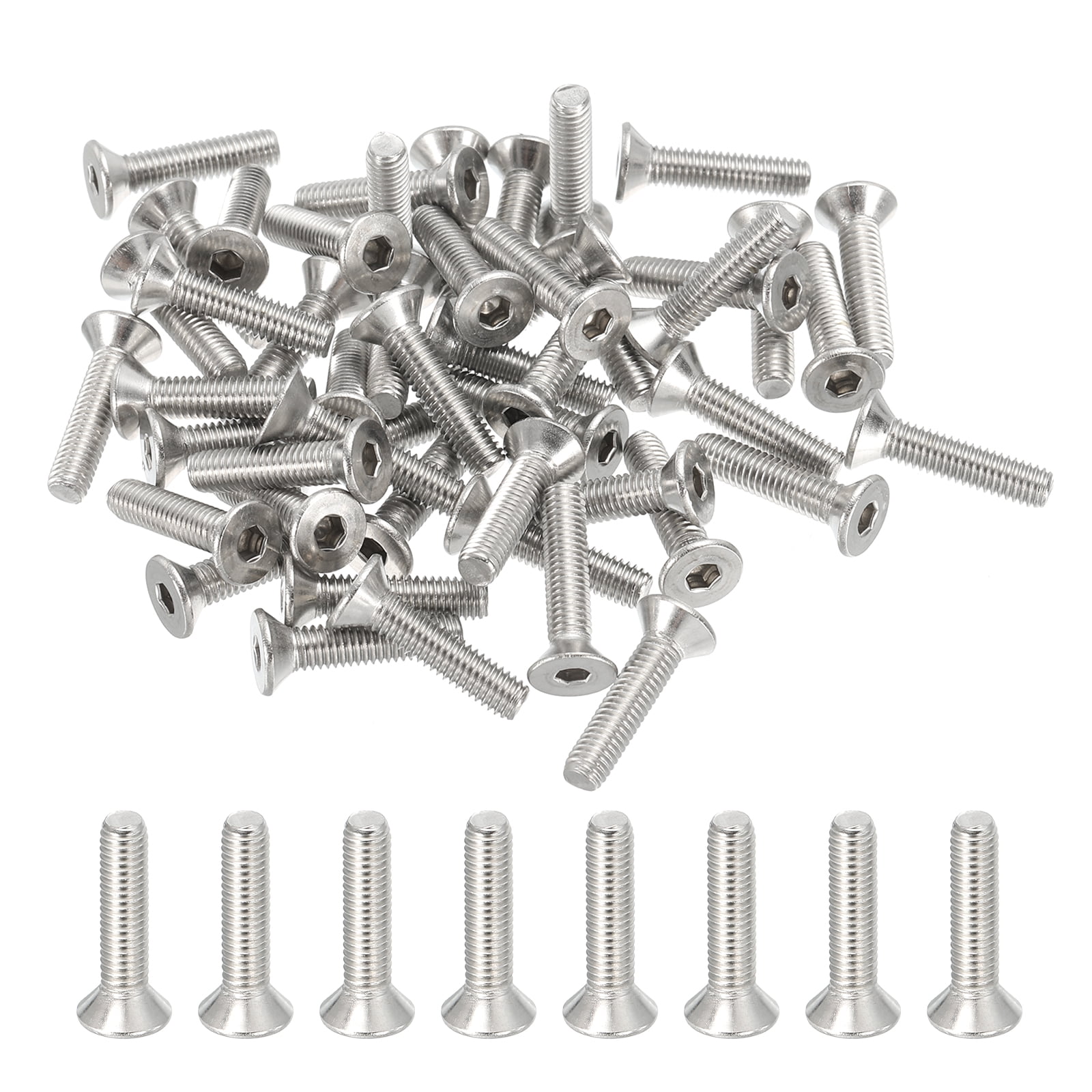 Juego De 180 Tornillos Y Tuercas De Cabeza Plana De Acero Inoxidable M4 304 Tornillos Avellnados M4 Tornillos Hexagonales De Cabeza Plana Kit Surtido De Tuercas Con Caja Fuerte