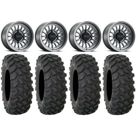 Method 411 14 Titanium Wheels 32 XTR370 Tires Polaris RZR XP 1000 / PRO XP / Ranger XP 900/1000