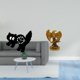 thumbnail image 2 of Reloj de pared, escultura, estatua, figura de resina, escultura de animal, acrílico silencioso, decoración para el hogar, coleccionable, ideal para re, 2 of 8