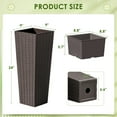 thumbnail image 5 of Homall 2-Pack 24" Tall Outdoor Plastic Planters with Inside Pots, Rattan - Patterned for Patio Decor, 5 of 7