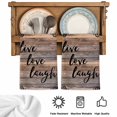 thumbnail image 5 of Vintage Boho Kitchen Towels Set of 1, Farmhouse Retro Shabby Brown Wooden Grain Absorbent Dish Towels for Kitchen, Microfiber Hand Towel, Quick Drying Tea Towel for Cleaning Decorative Dishcloths, 5 of 7