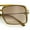 Green - Brown, variant on Mens Gentlemanly Rectangle Flat Top Double Bridge Mob Metal Arm Sunglasses Tortoise - Yellow