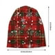 thumbnail image 3 of Gorro de tartán con copo de nieve para hombre y mujer, gorro de punto a cuadros Unisex, regalo de Navidad para niños y adultos, gorro cálido de invierno, 3 of 4