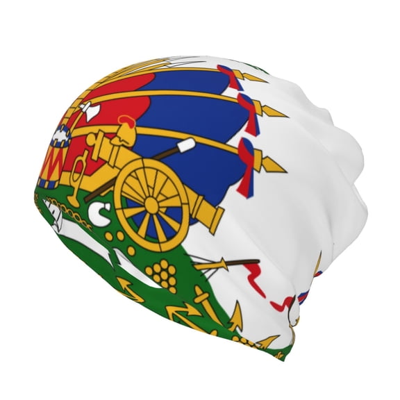 Multifunction Beanie Hat Coat Of Arms Of Haiti Beanie Hat Scarf Stretch Skull Cap For Women Men