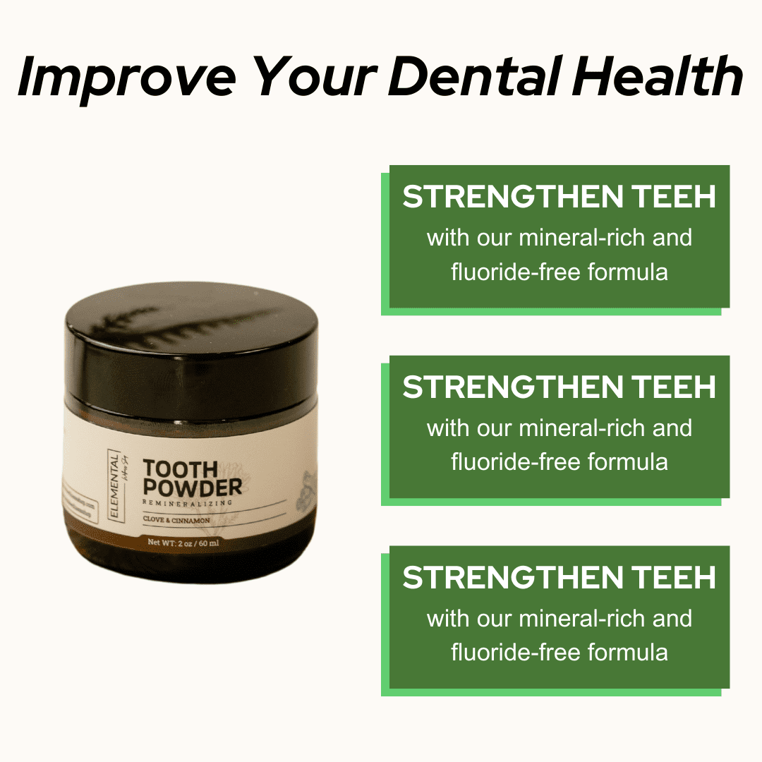 All-Natural Remineralizing Tooth Powder for Healthy Teeth & Gums (2 oz)