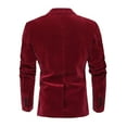 thumbnail image 3 of One Button Red Velvet Elegant Suit Jacket - Luxurious Casual Blazer for Men - Ideal for Dating, Formal Occasions, and Business Events - Perfect Gift Idea for Him, 3 of 8