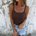 thumbnail image 2 of FAIWAD Tank Tops for Women Summer Sleeveless Ribbed Round Neck Slim Fitted Going out Tops Plus Size Layering Shirts, 2 of 8