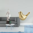 thumbnail image 2 of Estatua de arte abstracto,Estatua de arte abstracto Escultura de resina moderna,Figura de pájaros,Figura de pájaro dorado,decoración del hogar,estatua de animal,Estatuas decorativas de, 2 of 8
