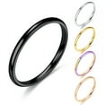 thumbnail image 4 of AYYUFE Ring Elegant Smooth Surface Minimalist Simple Thin Stacking Ring for Birthday, 4 of 7
