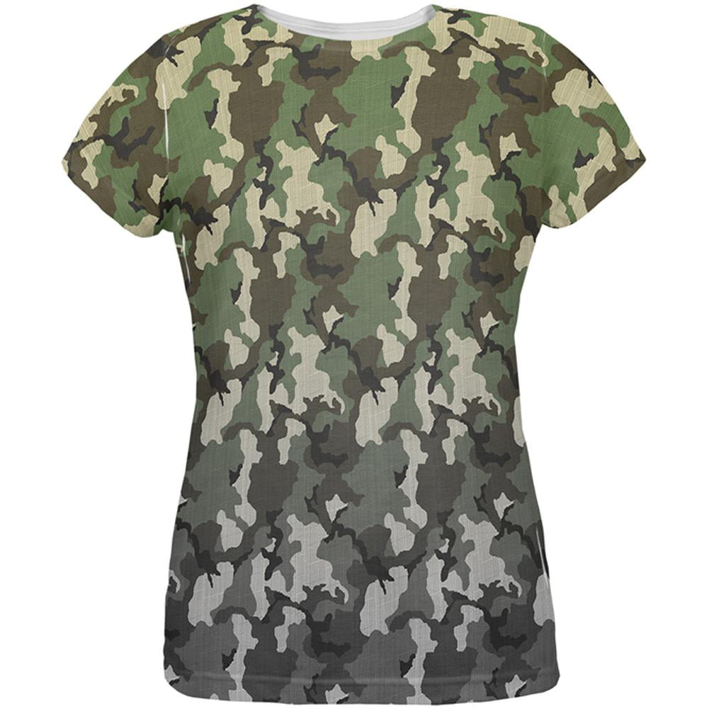Old Glory - Faded Camo All Over Womens T Shirt Multi MD - Walmart.com ...