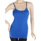 thumbnail image 1 of Blue Plain Cotton Unicolor Women Adjustable Shoulder Straps Tank Top Camisole US 2-6 Soledad none, 1 of 10