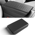 thumbnail image 1 of TPE Central Control Armrest Box Cover for Tesla Model 3 Model Y, Interior Console Pad Protector, Odorless Black, Custom Fit Accessory, 1 of 8