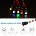 thumbnail image 3 of Uxcell 12mm Blue Signal Indicator Lights, 5 Pack AC/DC 110-220V, Black, 3 of 5